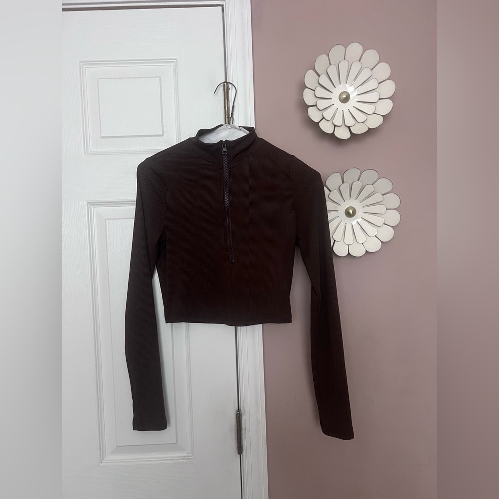Shein Long Sleeve Crop Top